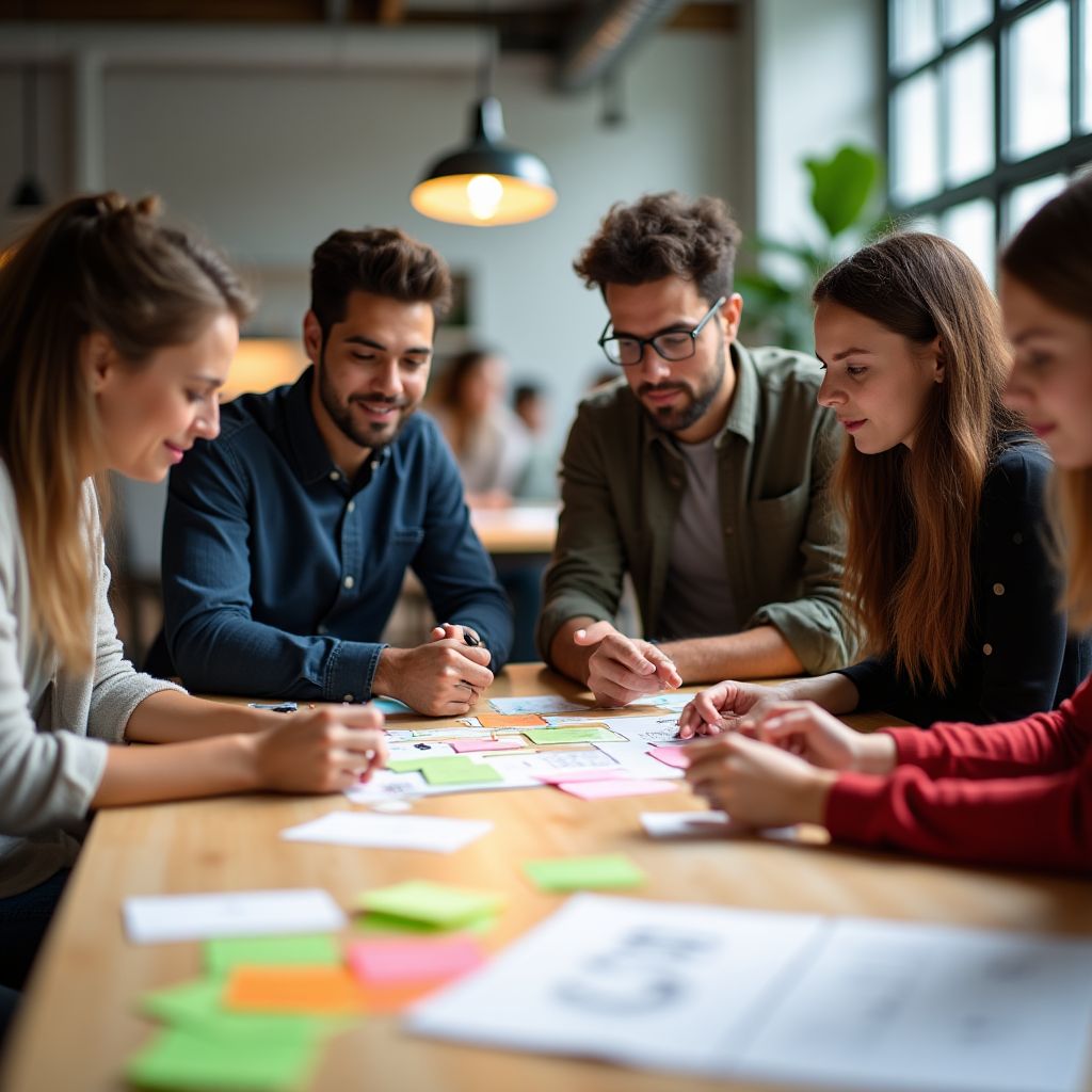Equipo de Impulso Colombia en una sesión de brainstorming
