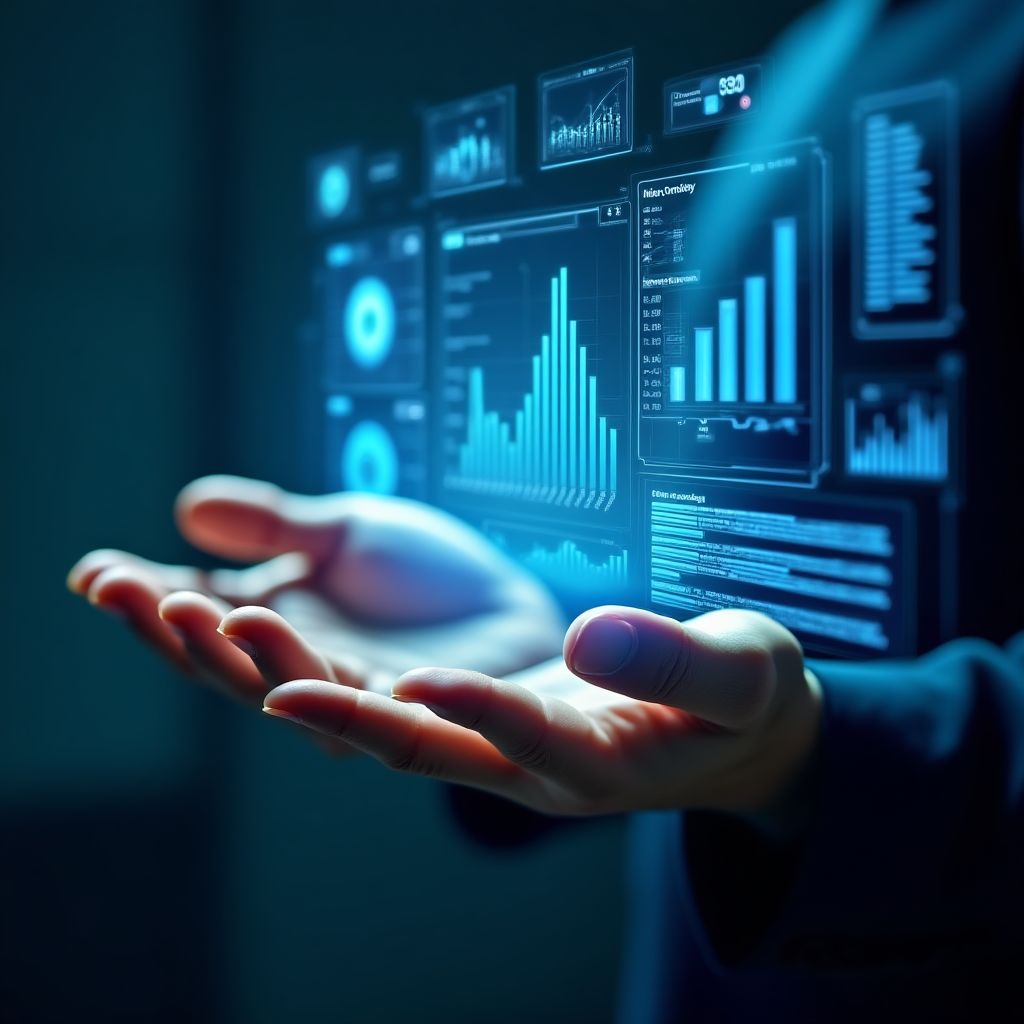 Persona interactuando con interfaces digitales